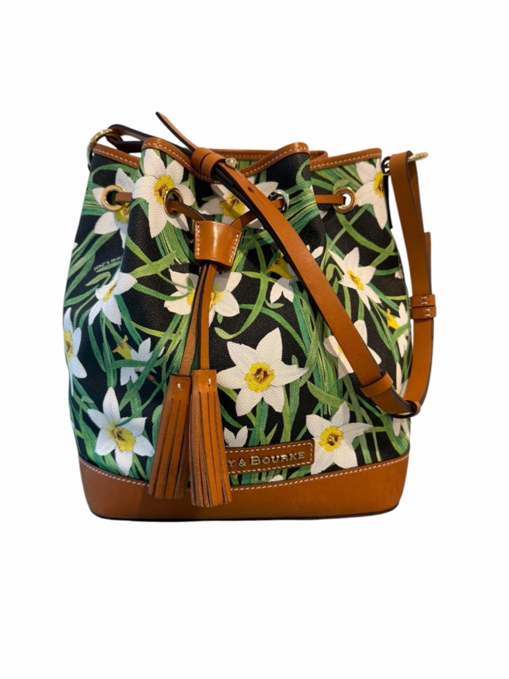 Dooney & Bourke Daffodil Botanical Bucket Bag – Black
